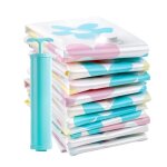 11 pices de sac de compression sous vide pompe  main grande couette en coton daspiration sac de rangement ...