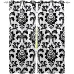 [11]rideaux blanc occultantmotif baroque noir double rideaux occultant - 3d impression rideaux rideau ...
