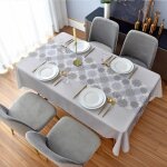 110 * 160 cm nappe de table totems fleurs � part enti�re gris tissage jacquard toile antitache imperm�able ...