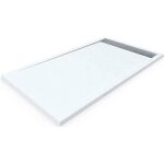 110x90 cm receveur de douche en rsine extra - plat avec cadre blanc 110 x 90 x 6 cm