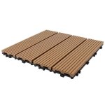 11pcs dalles de terrasse en plastique pour extérieur et jardin 30 * 30cm - brun 11pcs dalles de terrasse en plastique pour extérieur et jardin 30 * 30cm - brun