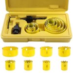 11pcs scies cloches bi - mtal en acier au carbone 19 - 64mm coffret scie cloche pour bois plaque de ...