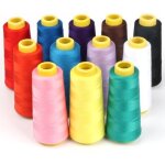 12 bobines de fils � coudre en polyester pour machine � coudre 18000 m�tres