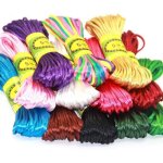 12 bundles 2. 5mm satin / rattail cordon en soie pour bracelet en collier bracelet en perles pour accessoires ...