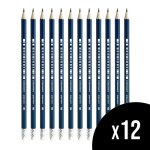 12 crayons � papier hb graphite embout gomme