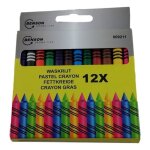 12 crayons pastel  la cire grasse 9 cm 12 couleurs dessin coloriage enfant