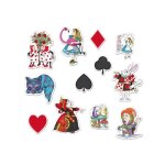 12 d�corations en carton alice au pays imaginaire