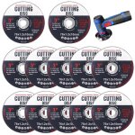 12 disques � tron�onner 76mm pour bois et m�tal - abrasif noir - pour meuleuse outils �lectriques