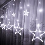 12 Étoiles lumières de rideaux 138 leds guirlande lumineuse décoration pour noël fête vacances mariage ... 12 Étoiles lumières de rideaux 138 leds guirlande lumineuse décoration pour noël fête vacances mariage ...