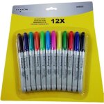 12 feutres indlbiles marqueur permanent pointe fine 12 couleurs cd verre etc