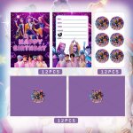 12 invitations anniversaire fille et gar�on cartes avec enveloppes assorties id�al pour go�ter danniversaire ...