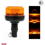 12 led e9 gyrophare orange 4 fonctions tres lumineux 17 cm camion tracteur bus
