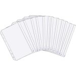 12 paquets a5 taille poches de reliure transparent pochettes classeur en plastique dossiers à glissière ... 12 paquets a5 taille poches de reliure transparent pochettes classeur en plastique dossiers à glissière ...