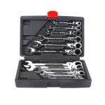 12 pcs coffret cl  cliquet mtrique 8 - 19mm dent cl mixt plate  cliquet mtrique - mey
