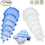 12 pcs couvercle extensibles en silicone stretch couvercle en silicone couvre - savon couvre - couvercle ...