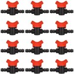 12 pcs robinet de jardin pour tuyau tuyau vanne dirrigation 16 * 16mm robinet darrt raccord en plastique ...