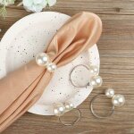 12 pcs rond de serviette de table avec perles rond serviette argenté en métal pour hôtel restaurant mariage ... 12 pcs rond de serviette de table avec perles rond serviette argenté en métal pour hôtel restaurant mariage ...
