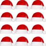 12 pieces bonnet de no�l adulteschapeau de p�re bonnets chapeau de no�l doux convient pour la f�te de ...