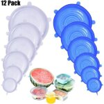 12 pices couvercles en silicone couvercle extensibles en silicone sans bpa couvercle universel de 6 ...
