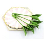 Porte - serviette - creative - 12 pi�ces - fleur rose - plastique abs - d�coration de table