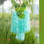 12 pices fausses fleurs artificielles suspendues vigne glycine plante dcoration de jardin intrieur ...