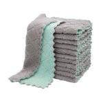 Torchons de cuisine - non spcifi - 12 pices - microfibre absorbante - 25x25 cm - blanc