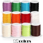 12 rouleaux cordon de cire coton fil tress pour bijoux bracelet brsilien perles shamballa