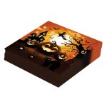 12 serviettes de table jetable papier pouvante 33cm orange