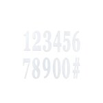 12 stickers chiffres adh�sifs blancs 14 cm - blanc