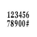 12 stickers chiffres adh�sifs noirs 14 cm - noir