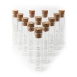 12 tubes �prouvette en verre bonheur 10 cm - transparent