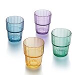 12 verres � eau 25 cl en verre teint� sweetie pie - luminarc
