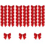 120 pi�ces no�l noeud ruban rouge bowknot d�corations darc de no�l ornements pour decoration arbre de ...