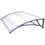 120 x 80 cm auvent de porte entre marquise porte terrasse toit semi - transparent