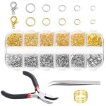 1200 anneaux de saut ouverts 4 - 10mm en argent et or - pour bijoux diy colliers boucles doreilles bracelets ...