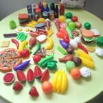 120pcs jouet imitation cuisine jouet cuisine enfant fille dinette enfant plastique aliments dinette jouet ...