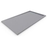 120x90 cm receveur de douche en rsine extra - plat avec cadre gris clair 120 x 90 x 6 cm