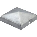 Chapeau de poteau pyramide en acier galvanis 121 x 121 mm - gartenwelt riegelsberger