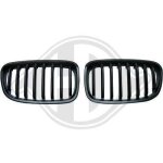 1281240 paire de grilles de calandre noir pour bmw serie 1 de type f20 de 2011 a 2015.