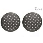 Moules � pizza - non sp�cifi� - 12 - plaques perfor�es - anti - adh�sives - lot de 2