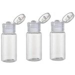 12pcs 20ml - 067 oz vider en plastique transparent bouteille �chantillon pot pot contenance flacon avec ...