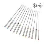 12pcs 24cm  fondue en acier inoxydable forks fondue au fromage forks avec chaleur poigne rsistant ...