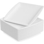 12pcs assiettes plates 26. 5cm vaisselles assiette carr�e porcelaine plat service de table malacasa s�rie ...