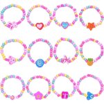 12pcs bracelet fille bijoux enfants color�es en bois perle amiti� fille enfant bracelet princess petits ...