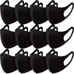 12pcs masque de bouche en soie glac�e anti - poussi�re ext�rieure masque de mode r�utilisable et lavable ...