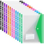 12pcs pochette plastique a4pochettes perfores extensibles a4 en plastique pour dossiers a4pochettes ...