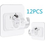 12pcs support rideau sans percage support de tringle � rideau auto adh�sif crochets transparent pour ...