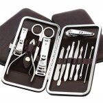 12pcs trousse manucure pdicure ongle clipper cutter coupe soins kits set nail