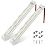 Barre lumineuse intrieure  led - 12v - 108 led - 1200lm - interrupteur marche / arrt (2pcs)
