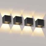 12w appliques murales4pcs led applique murale exterieur / interieuranti - eau ip65 lampe murale pour ...